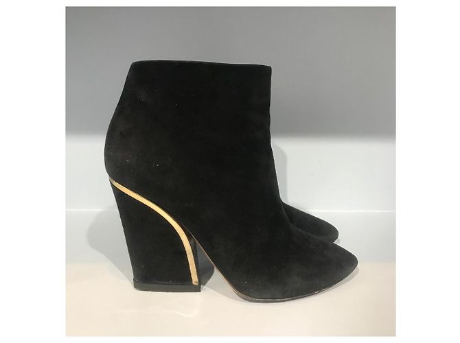 Chloé Botas ankle CHLOE T.EU 37 em camurça Preto