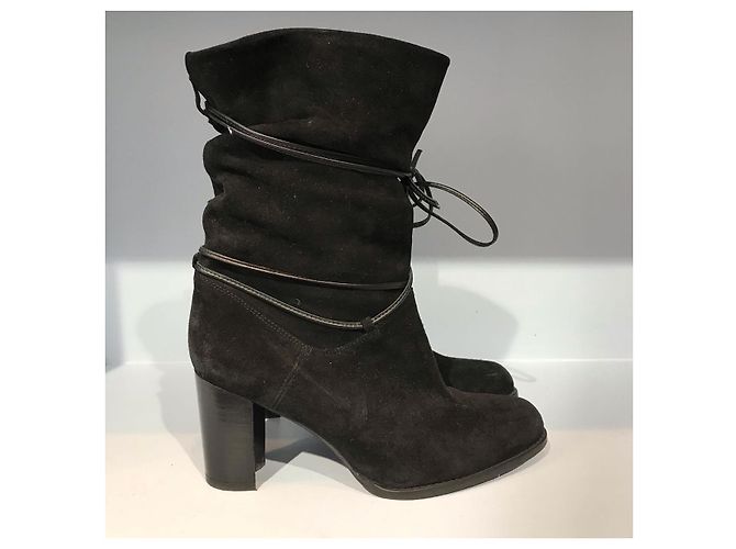 STUART WEITZMAN Ankle boots T.EU 36 Suede Black
