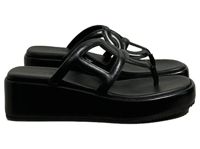 Chaîne d'ancre Hermès Sandali HERMES T.EU 37 Pelle Nero