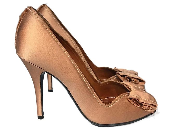 Tacchi LANVIN T.EU 37 Tessuto Beige