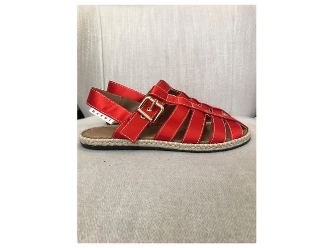Sandali MARNI T.EU 38 Tessuto Rosso