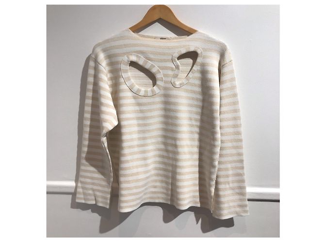 Céline CELINE Strickwaren T.International XS Baumwolle Beige