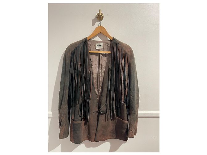 ACNE STUDIOS Jackets T.FR 38 Suede Brown