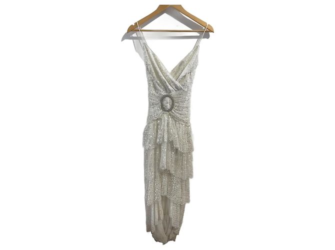 Autre Marque RAISA VANESSA Kleid T.FR 36 Polyester Weiß