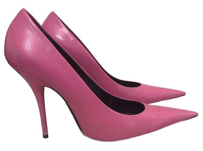 BALENCIAGA Heels T.EU 40 Leather Pink  ref.2014175