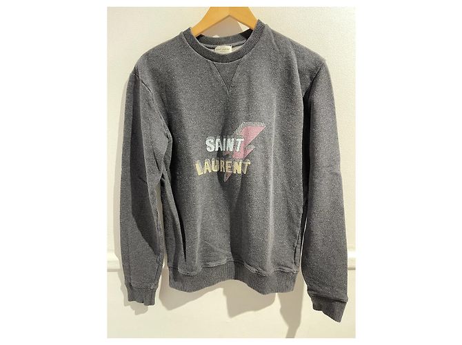 SAINT LAURENT Strickwaren T.International S Baumwolle Grau