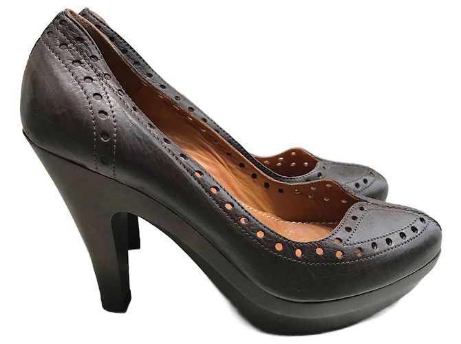 LANVIN Heels T.EU 40 Leather Brown