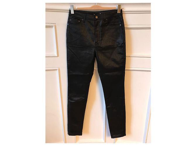 SAINT LAURENT Jeans T.FR 38 Cotone Nero