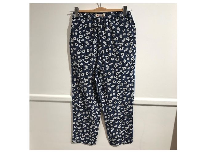 MARNI Hose T.FR 36 Seide Blau