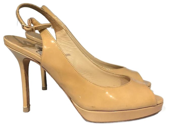 JIMMY CHOO Absätze T.EU 36.5 Lackleder Beige