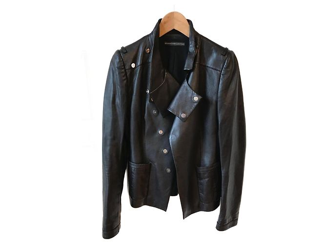 BALENCIAGA Jacken T.FR 40 Leder Schwarz