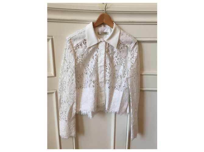 BALENCIAGA Tops T.International M Baumwolle Weiß