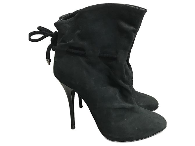 GIUSEPPE ZANOTTI Ankle boots T.EU 36 Suede Black