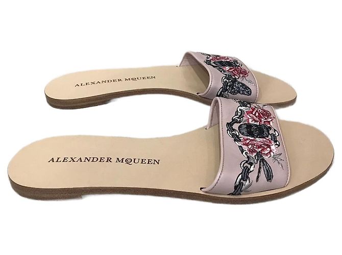 ALEXANDER MCQUEEN Mules & clogs T.EU 38.5 Leather Pink
