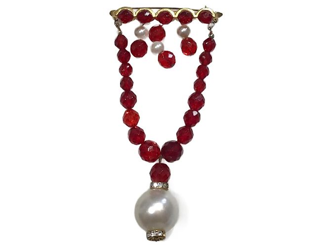 Spille e fermagli VERSACE T. Metallo Rosso