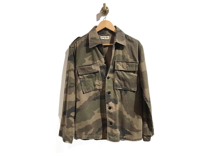 Chaqueta SAINT LAURENT T.International S Algodón Caqui