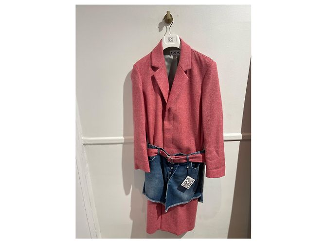 LOEWE Coats T.IT 46 Wool Pink