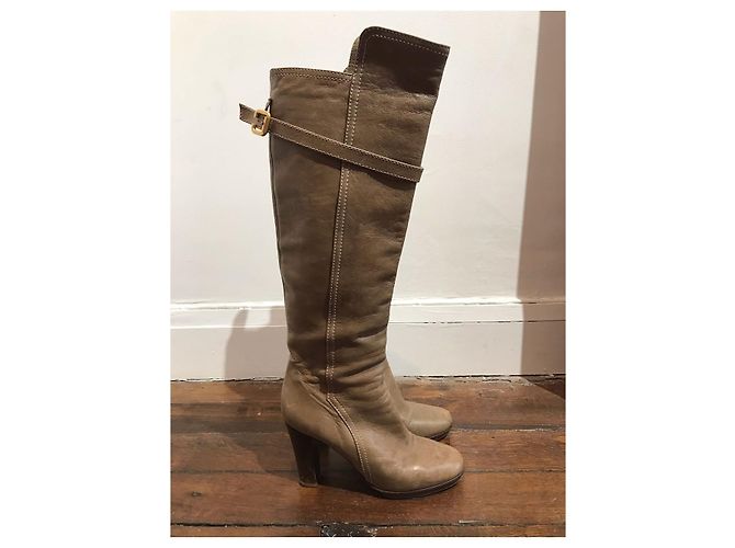 Chloé Botas CHLOE T.EU 36 Couro Bege