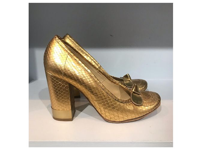 Chloé CHLOE Tacchi T.EU 37.5 Pelli esotiche D'oro