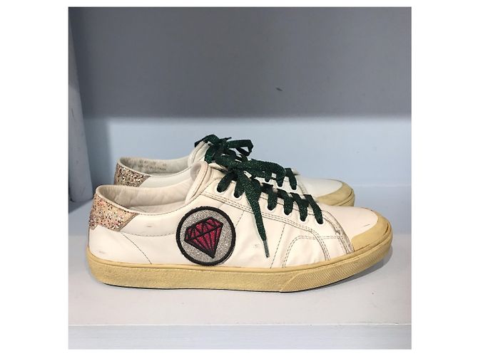 Sneaker SAINT LAURENT T.EU 40 Leder Weiß