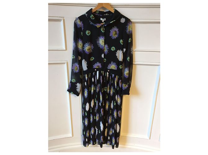 KENZO Kleider T.FR 36 Polyester Schwarz