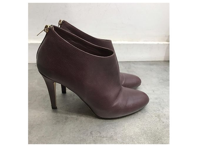 JIMMY CHOO Botas de tornozelo T.EU 40.5 Couro Roxo