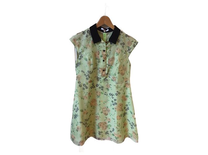 Vestidos CARVEN T.FR 38 Seda Verde