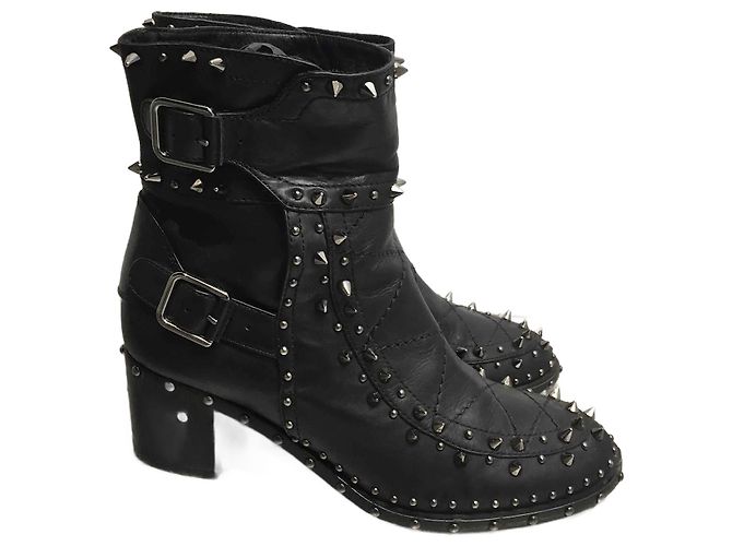 LAURENCE DACADE Botines T.EU 38 Cuero Negro