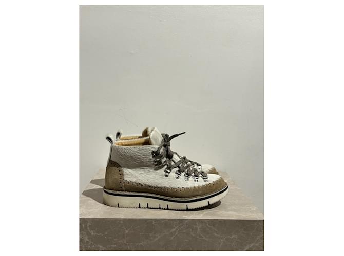 Autre Marque FRACAP Ankle boots T.EU 39.5 Leather Beige  ref.2014744
