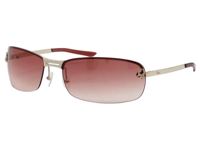 Occhiali da sole ADIORABLE Christian Dior Silver Rose Red Pink Rimless Argento Rosa Rosso