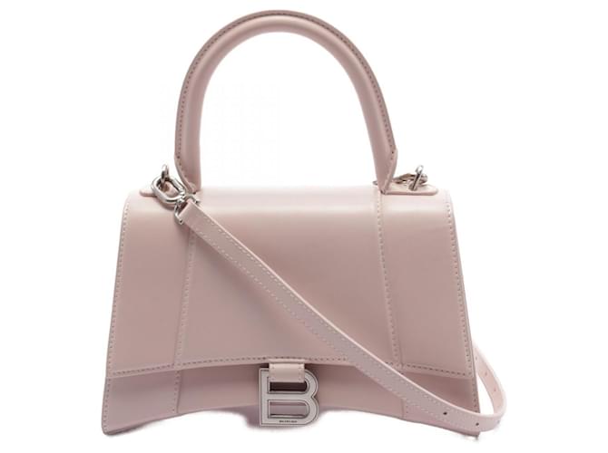 Balenciaga Hourglass Small Leather Handbag Pink  ref.2015598
