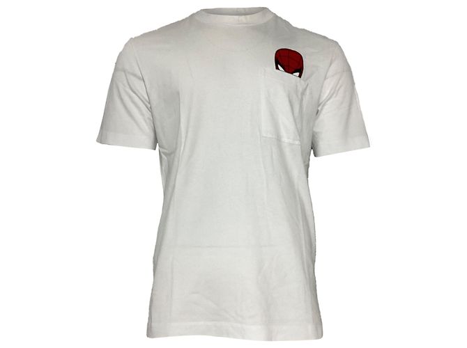 Camiseta Moncler com motivo do Spider-Man em algodão branco