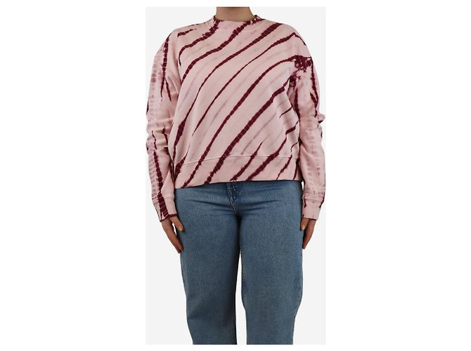 Proenza Schouler Pink und lila Batik-Pullover - Größe L