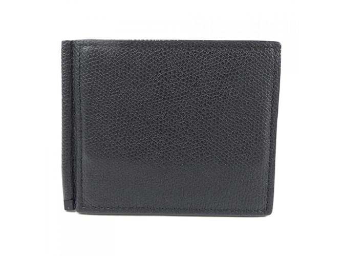 Valextra Black Money Clip Wallet  ref.2016518