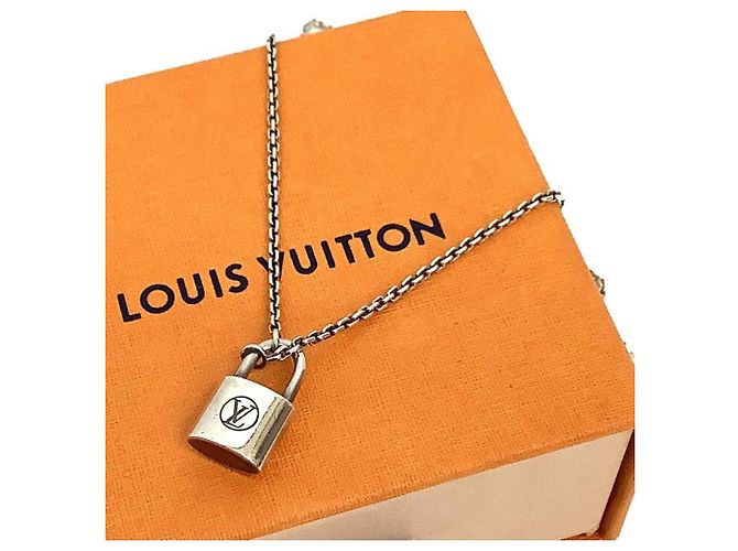 Silberne Anhänger Lockit Halskette von Louis Vuitton