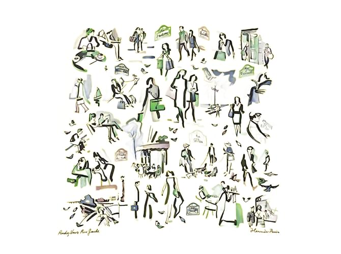 Hermès Hermes Vintage Rendez Vous Scarf Silk  ref.2016757