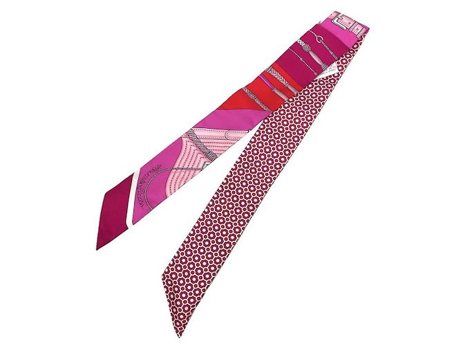 Lenço Twilly Hermès em fúcsia Fuschia