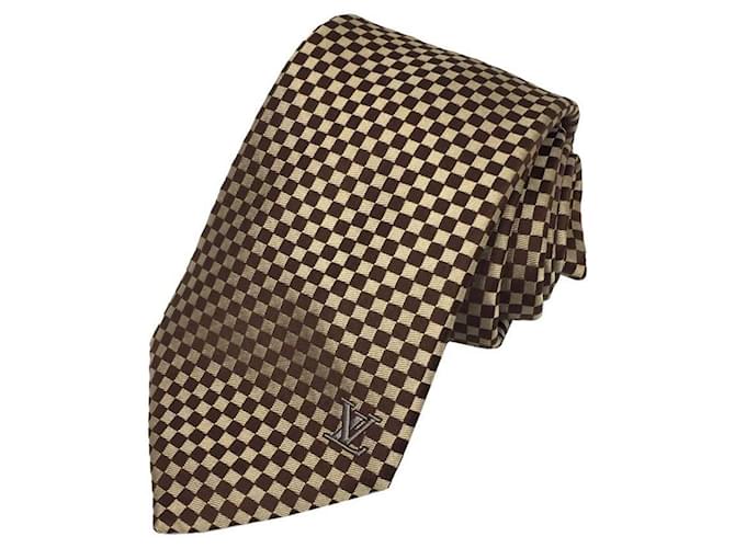 Gravata de seda marrom Louis Vuitton  ref.2016760