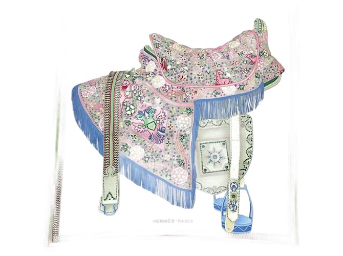 Hermès Écharpe en soie rose Hermes  ref.2016763