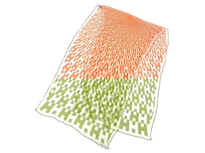 Hermès Hermes Orange Silk Scarf  ref.2016806