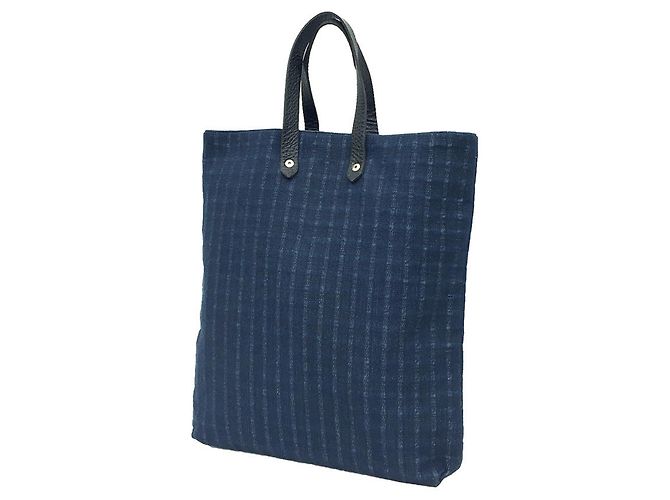 Hermès Bolso Tote GM Hermes Amedaba Azul marino