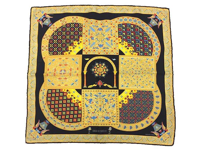 Sciarpa in seta Hermès nera Nero
