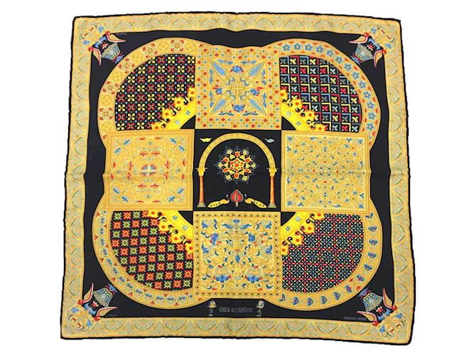 Sciarpa in seta Hermès nera Nero 