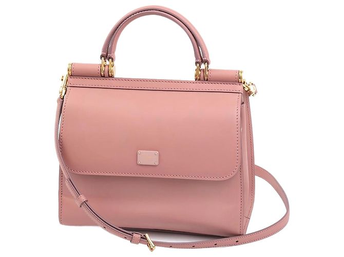 Dolce & Gabbana Sicily 58 Borsa a spalla in pelle rosa