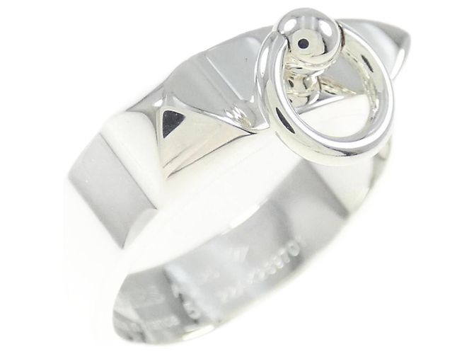 Hermès Hermes Collier de Chien Silver Band Ring 