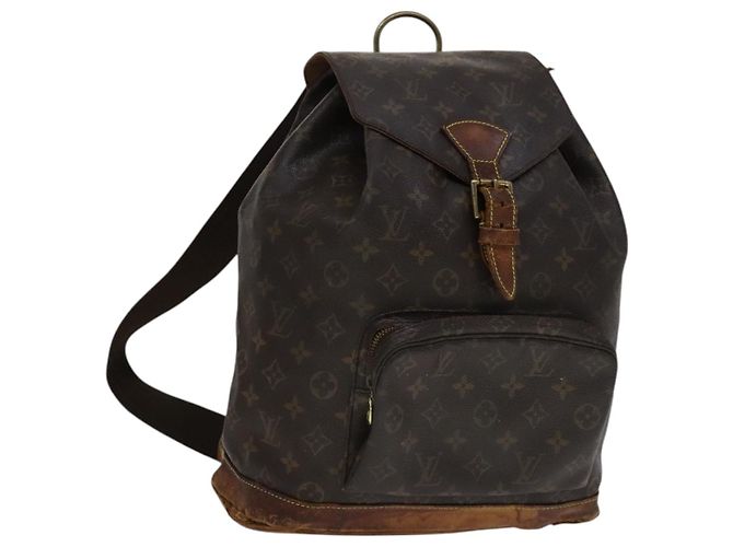 LOUIS VUITTON Monogram Montsouris GM Backpack M51135 LV Auth 112463