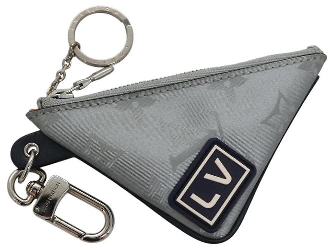 LOUIS VUITTON Monogram satellite Porte Cles Charm Silver MP2217 LV Auth 110058 Silvery