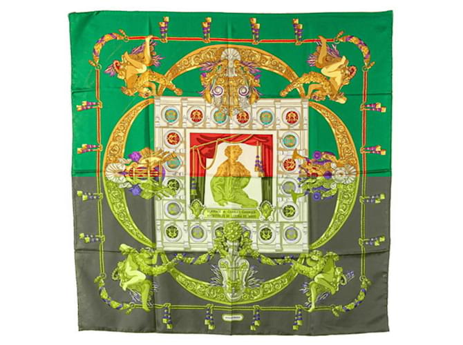 Hermès Carré 90 Green Silk  ref.2018186