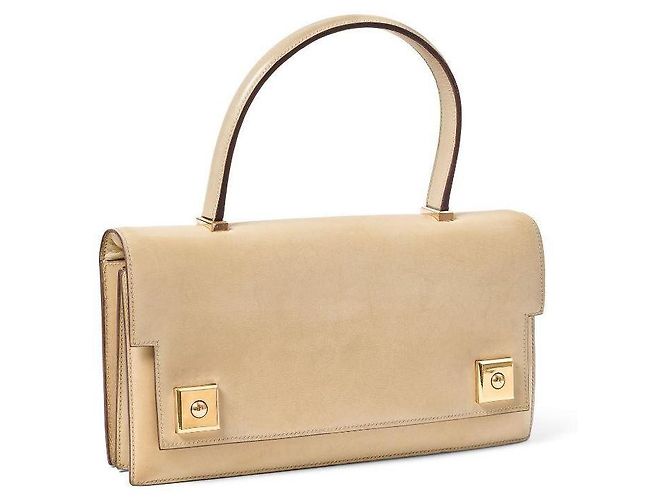 Bolsa Hermès Piano em couro box creme Cru