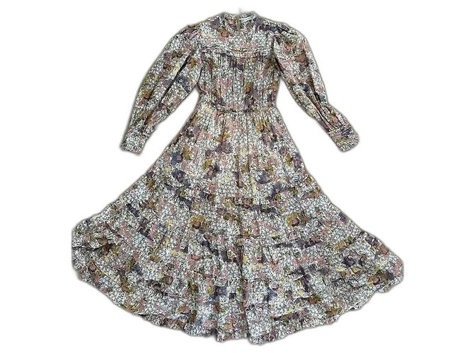 Vestido longo florido Laraline Ulla Johnson de algodão Multicor
